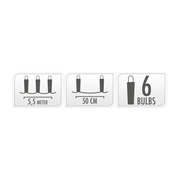 Juhlavalot LED-lamppulamput 5,5 m