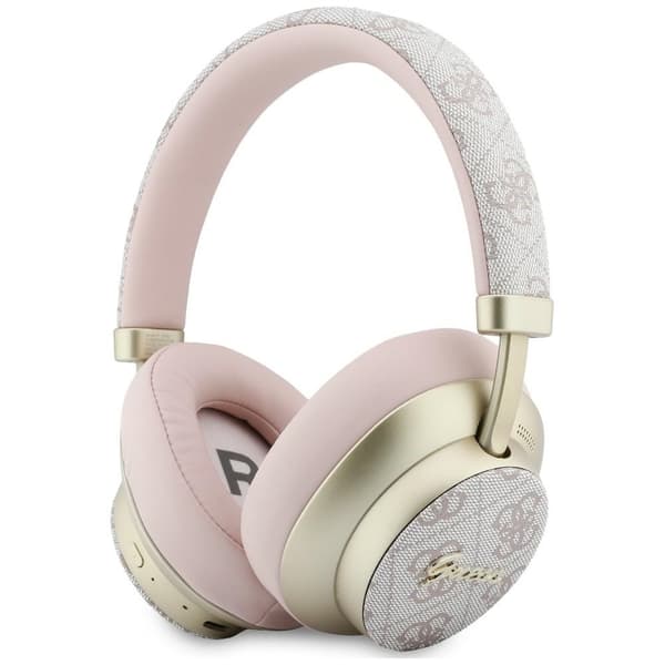 Guess Bluetooth ENC 4G Gold Script Metal Pink Over-Ear Hovedtelefoner