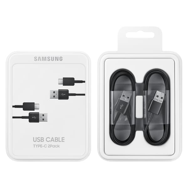 2 x Samsung USB - USB-C kabel 480Mb/s 5A 1,5m sort sæt 2 stk.
