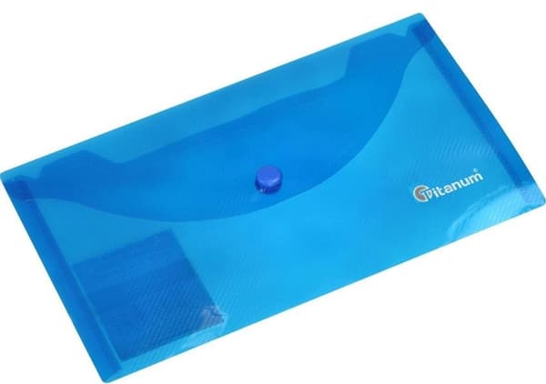 DL kuvertmappe, transparent blå