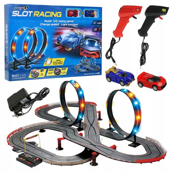 LED-racerbane + 2 biler 705 cm Z3033