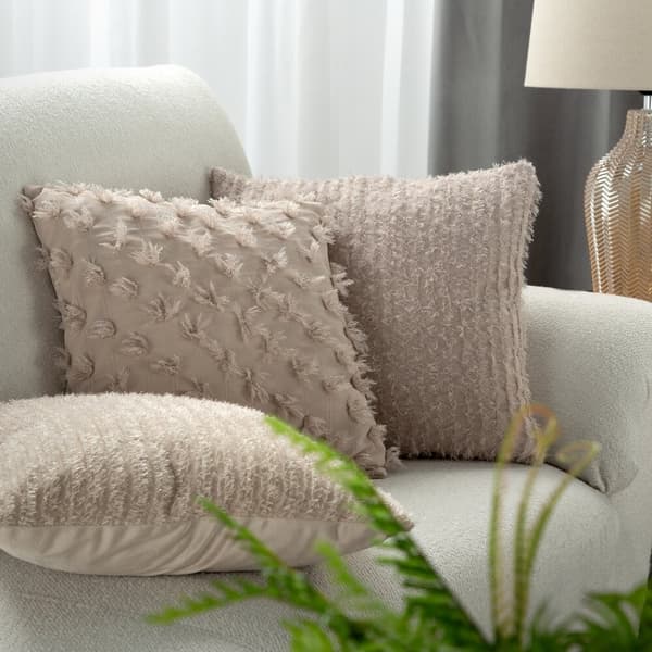 AURELIA pudebetræk 45x45 sorte pomponer