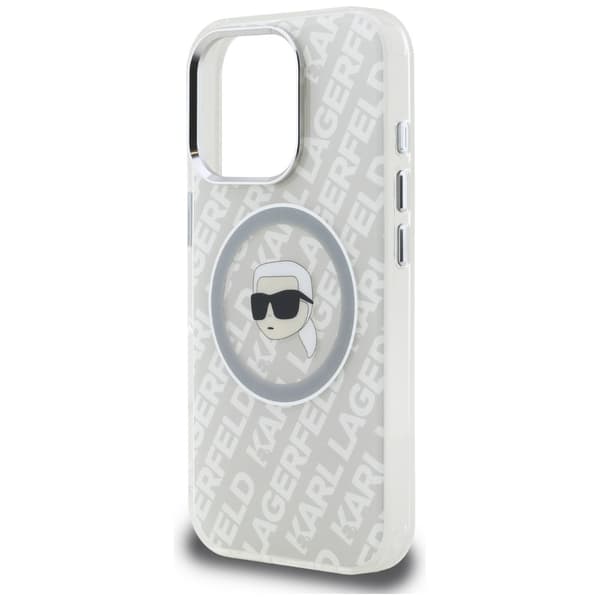 Karl Lagerfeld IML Karl Head Logo MagSafe-etui til iPhone 16 Pro grå
