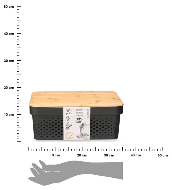 Förvaringskorg 14 cm svart