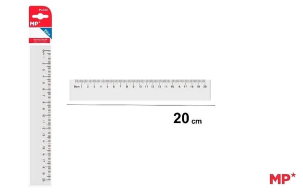 Plastik lineal 20 cm