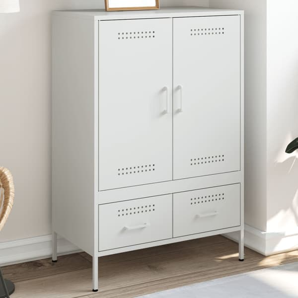 vidaXL Skåp, Vitt, 68x39x101,5 cm, Stål