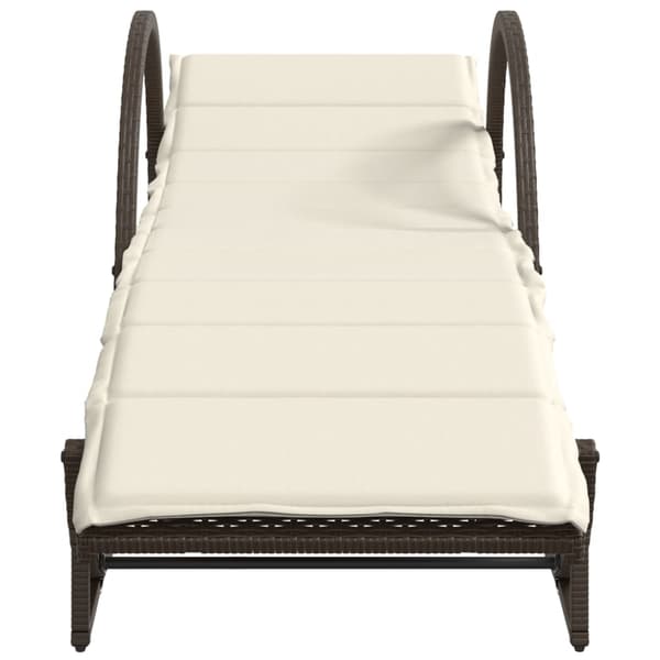 vidaXL Solstolar med bord, set om 2, brun, polyrotting