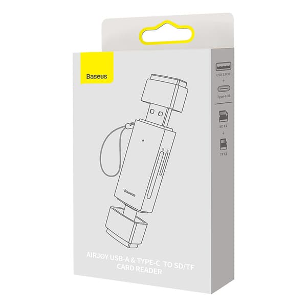 SD TF USB-A USB-C minneskortläsare - Grå