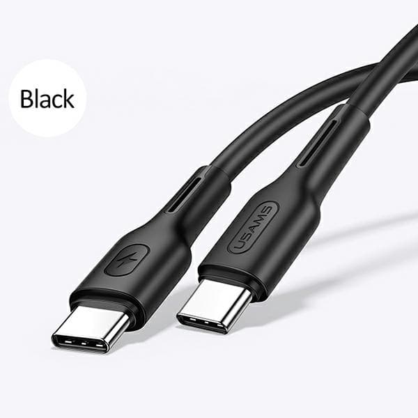 USAMS U43 USB-C til USB-C kabel 100W PD hurtigopladning 5A 1,2m sort