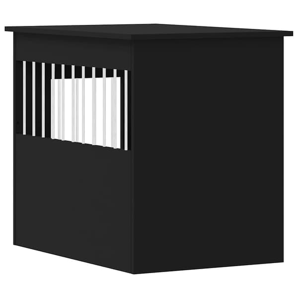 vidaXL hundebur, sort, 55x80x68 cm, træbaseret materiale