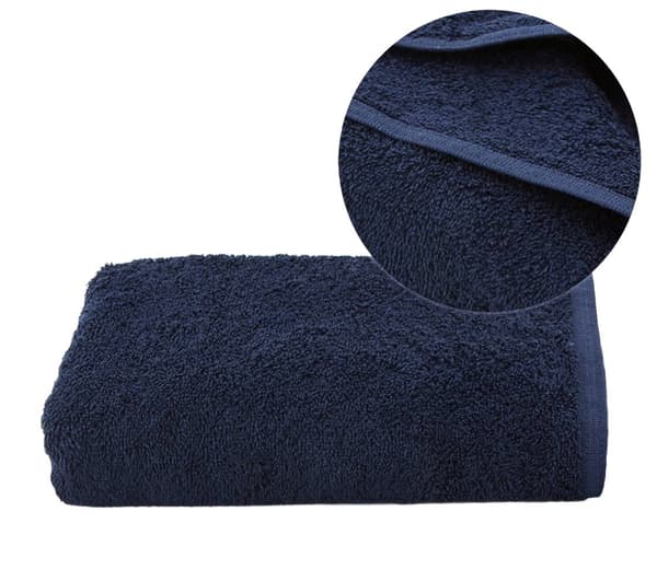 MARINBLÅ SPA-HANDDUK 500G 50x100 CM