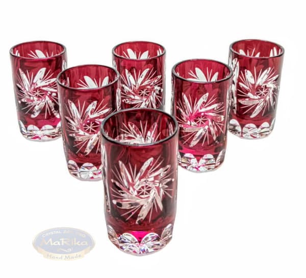 Rubin krystal vodkaglas 30ml Olive Grinder