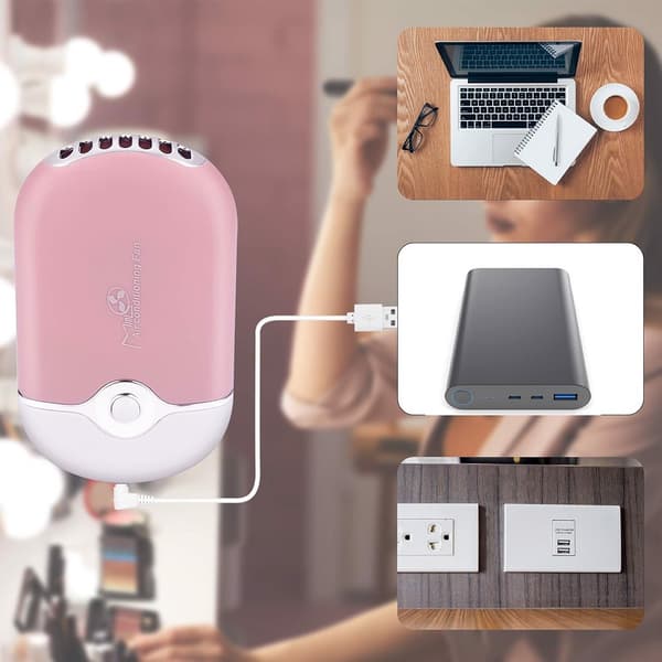 Mini batteridrivna fläktar, kosmetiska rosa