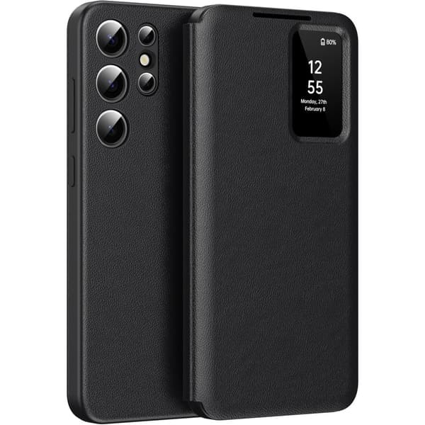 Samsung Galaxy S25 Ultra Smart View Pung Flip Etui, Sort