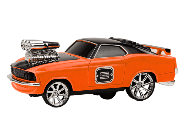 Fjernstyret bil 1:18 Drift 360 lys lyder orange