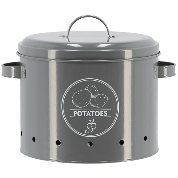 Vintage grå potatisbehållare 6 L