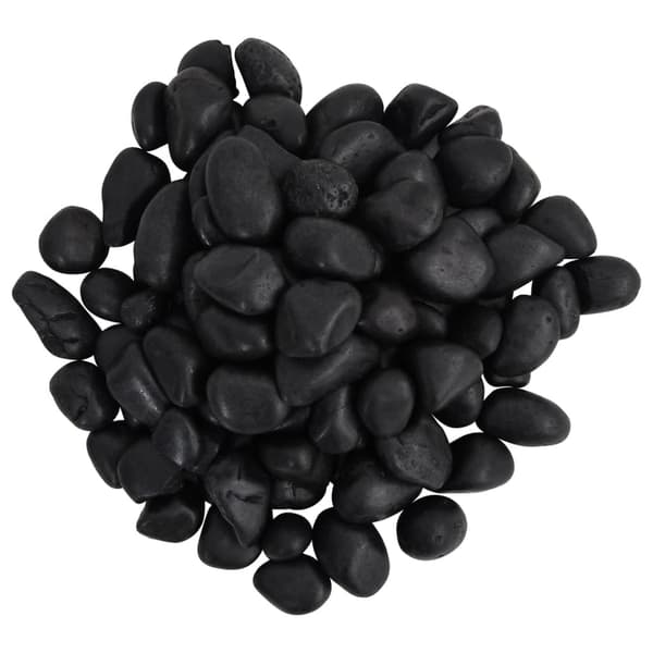 vidaXL polerede småsten, 10 kg, sort, 2-5 cm
