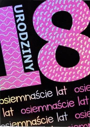 Fødselsdagshilsenkort 18 TS17