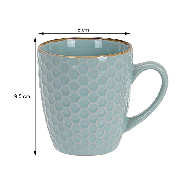 Set med 4 keramiska muggar 300 ml