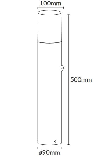 LED-belysning til havepære, stående SALVIA E27 15W 50cm grå