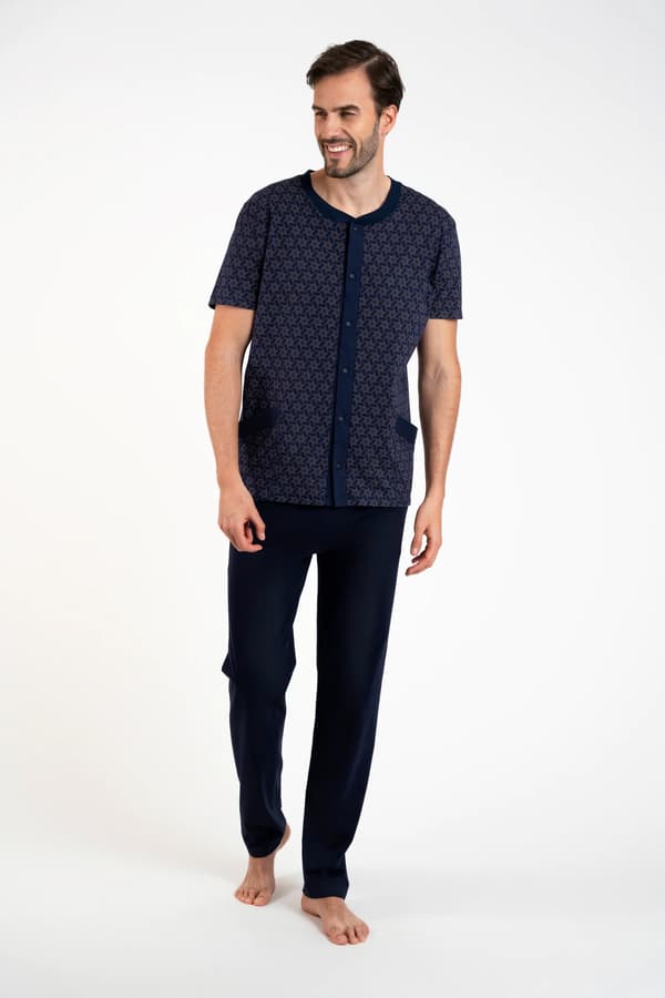 Ricardo herrpyjamas, kortärmade, långbyxor M