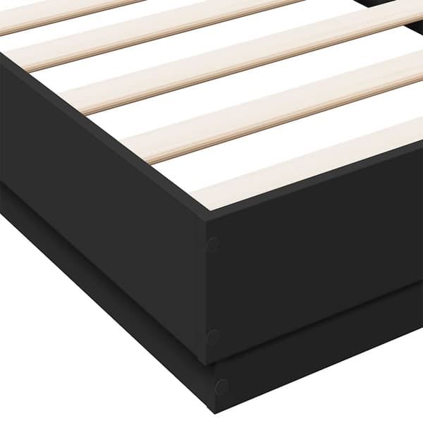vidaXL sengestel sort 90x190 cm træbaseret materiale