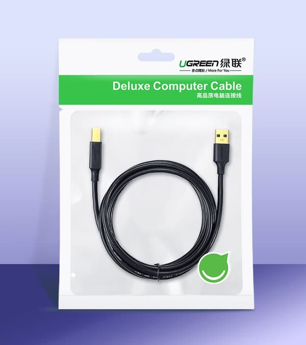 Printerkabel USB 2.0 - USB-B 1,5m sort