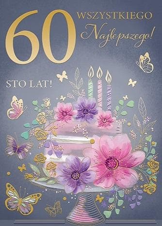 A5 fødselsdagskort 60