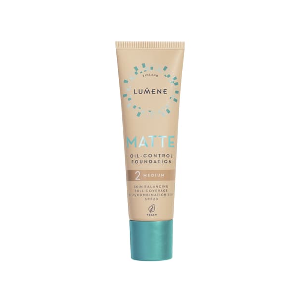 Lumene Matte Oil-Control Mattifying Face Foundation SPF20 - 2 Medium 30ml