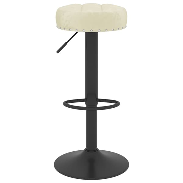 vidaXL Barstolar, set om 2, krämfärgad, klädd i sammet