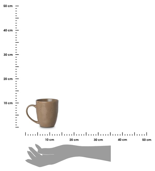440 ml Earth Dot -muki, ruskea