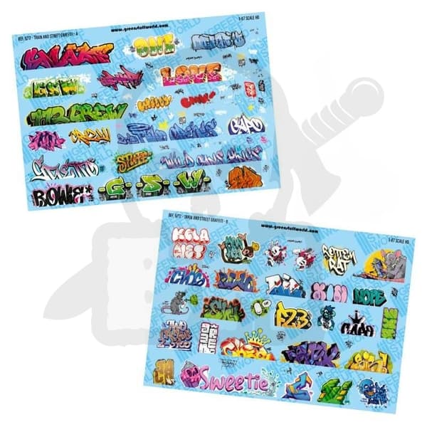 GSTU530772 Tarra-arkit Juna Graffitit 1/87