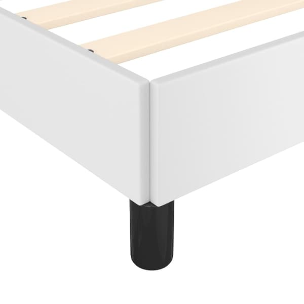 vidaXL Sängram vit 100x200 cm konstläder