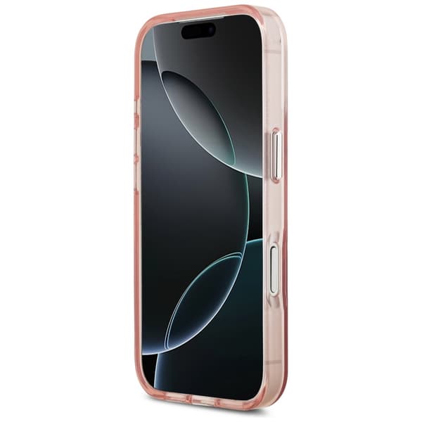 Guess IML Gradient Triangle Logo MagSafe-etui til iPhone 17 Pro i lyserødt