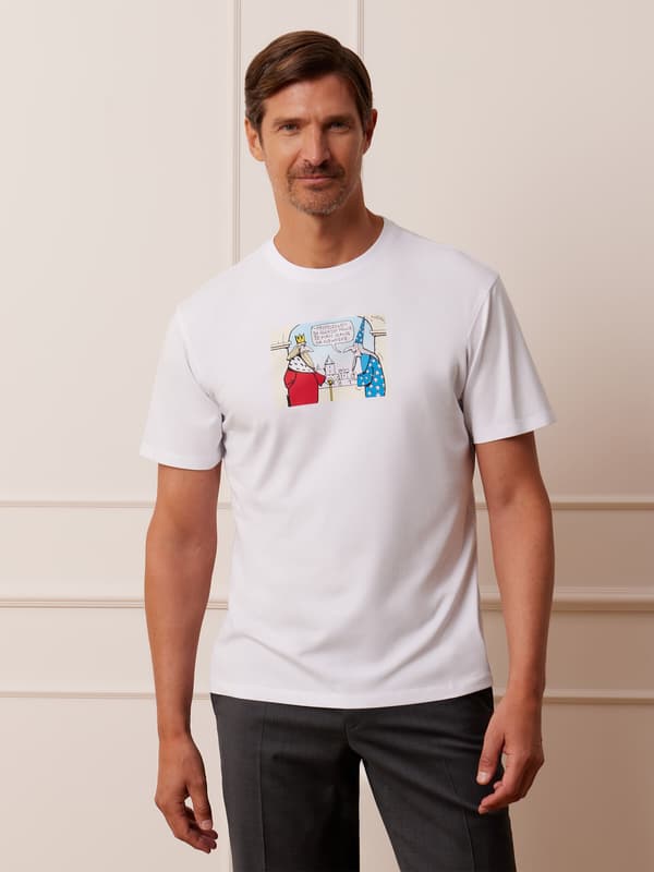 HVID T-SHIRT MÆLK M