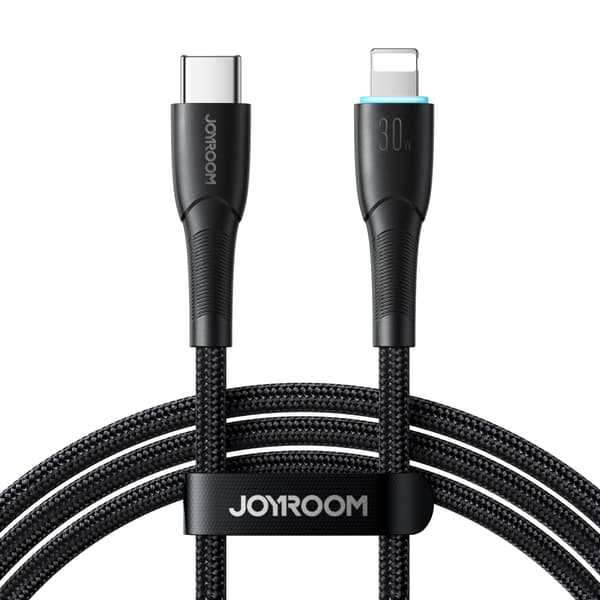 Kabel til iPhone Starry Series USB-C - Lightning 30W 1m sort