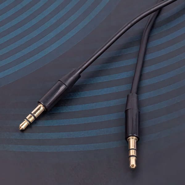 Lydkabel jack 3,5 mm - jack 3,5 mm 1 m sort Maxlife