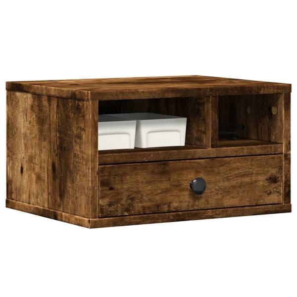 vidaXL printerstativ røget eg 40x32x22,5 cm