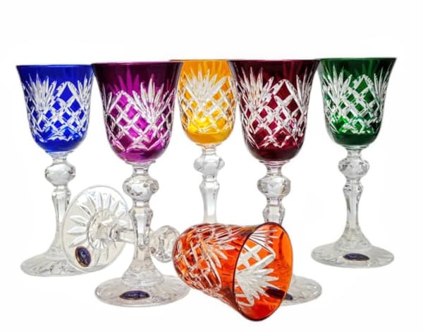 Färgglada kristalllikörglas 60 ml Ananas