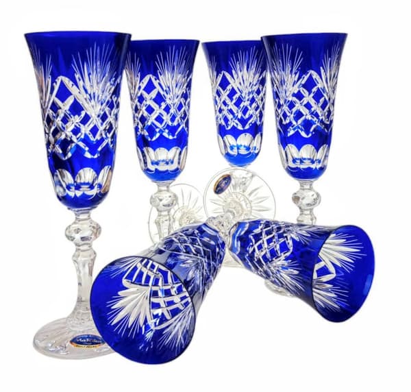 Koboltkrystal Champagneglas 150ml Ananas