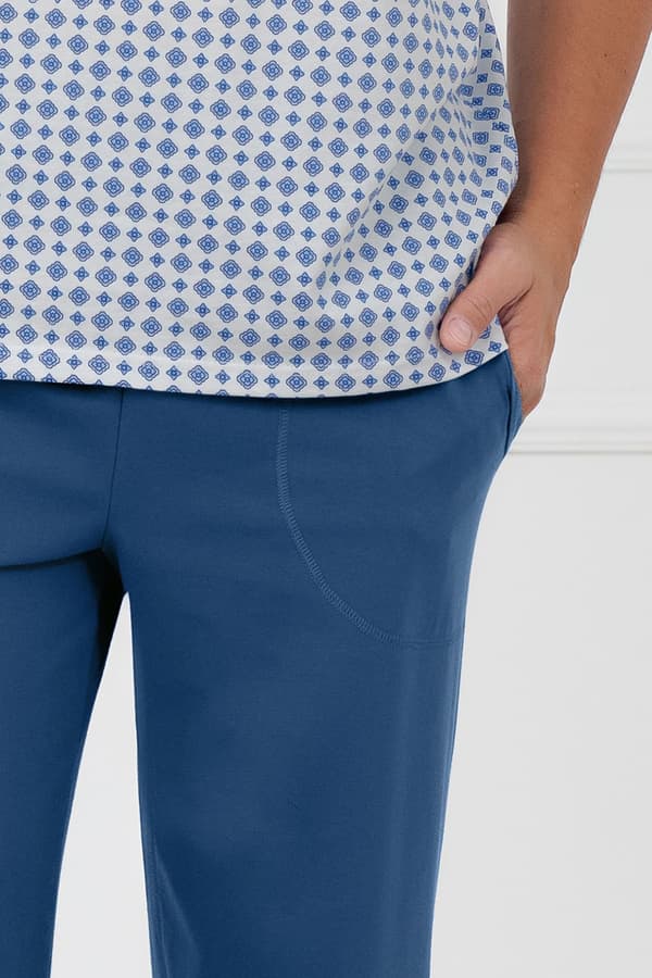Herrpyjamas kortärmad, långbyxor Nigier L