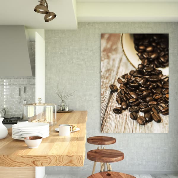Canvastavla Kök Kaffebönor 50x70 cm