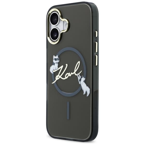 Karl Lagerfeld IML Choupettes Karl Script Logo MagSafe-etui til iPhone 17, sort