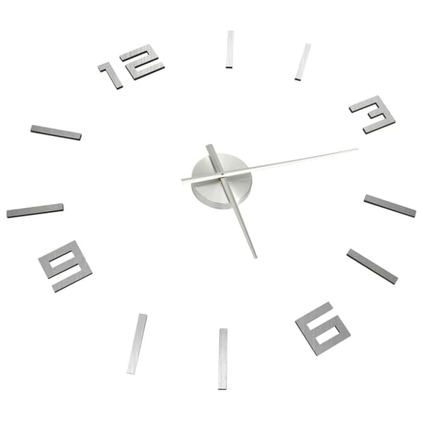 vidaXL 3D-väggklocka, modern design, silver, 100 cm, XXL