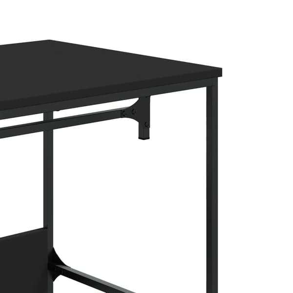 vidaXL garderobeskab, sort, 90x50x180 cm, træbaseret materiale