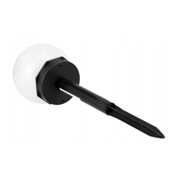 Solcellehavelampe kugle 10 cm hvid - 2 stk.