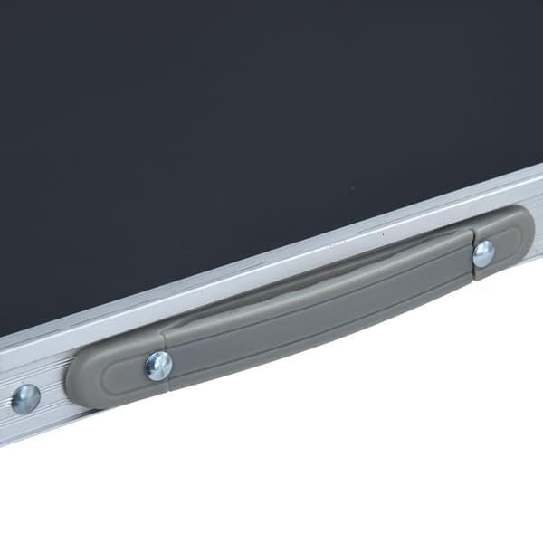 vidaXL foldbart campingbord grå aluminium 60x45 cm
