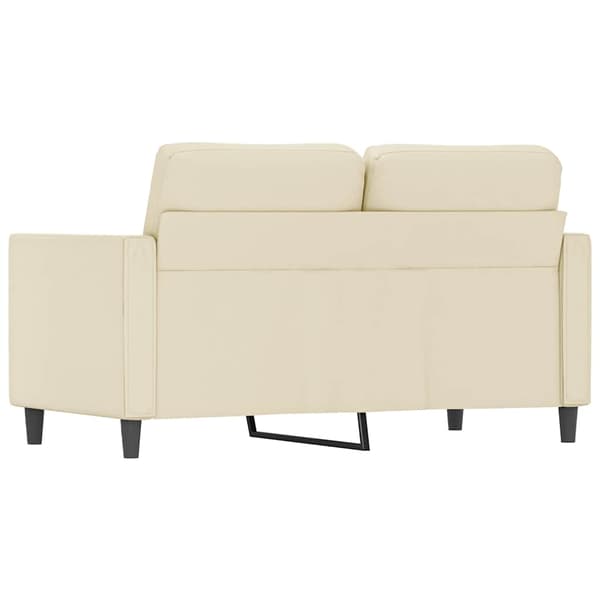 vidaXL 2-sitssoffa krämfärgad 120 cm konstläder