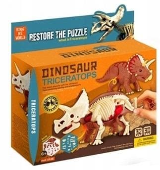 Dinosaur med et skelet til at samle