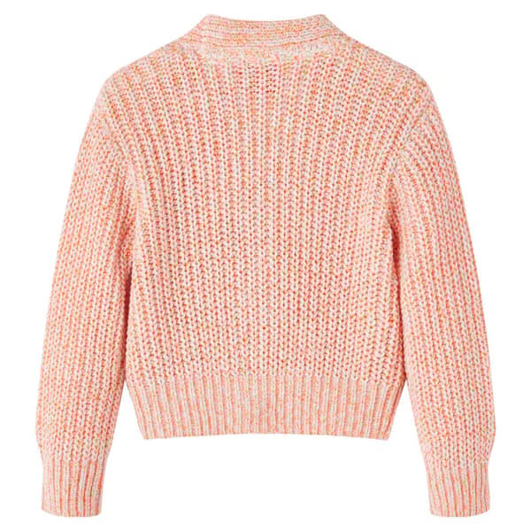 Barnstickad kofta, blandad rosa, 104